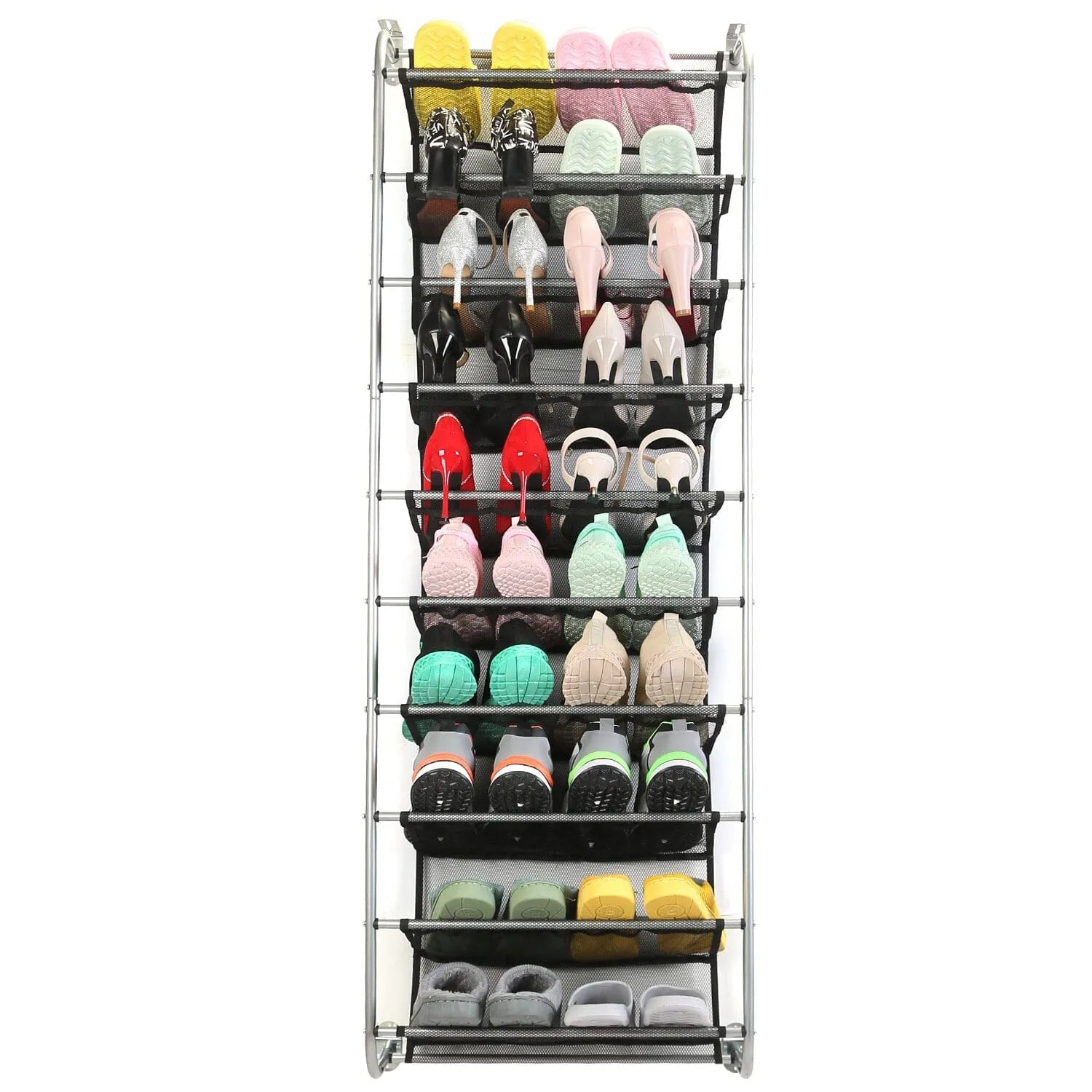10-Tier Over the Door Shoe Rack Organizer Holder Hanging Storage Shelf