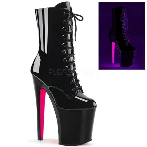 8" Heel Glow in Dark Ankle Boots