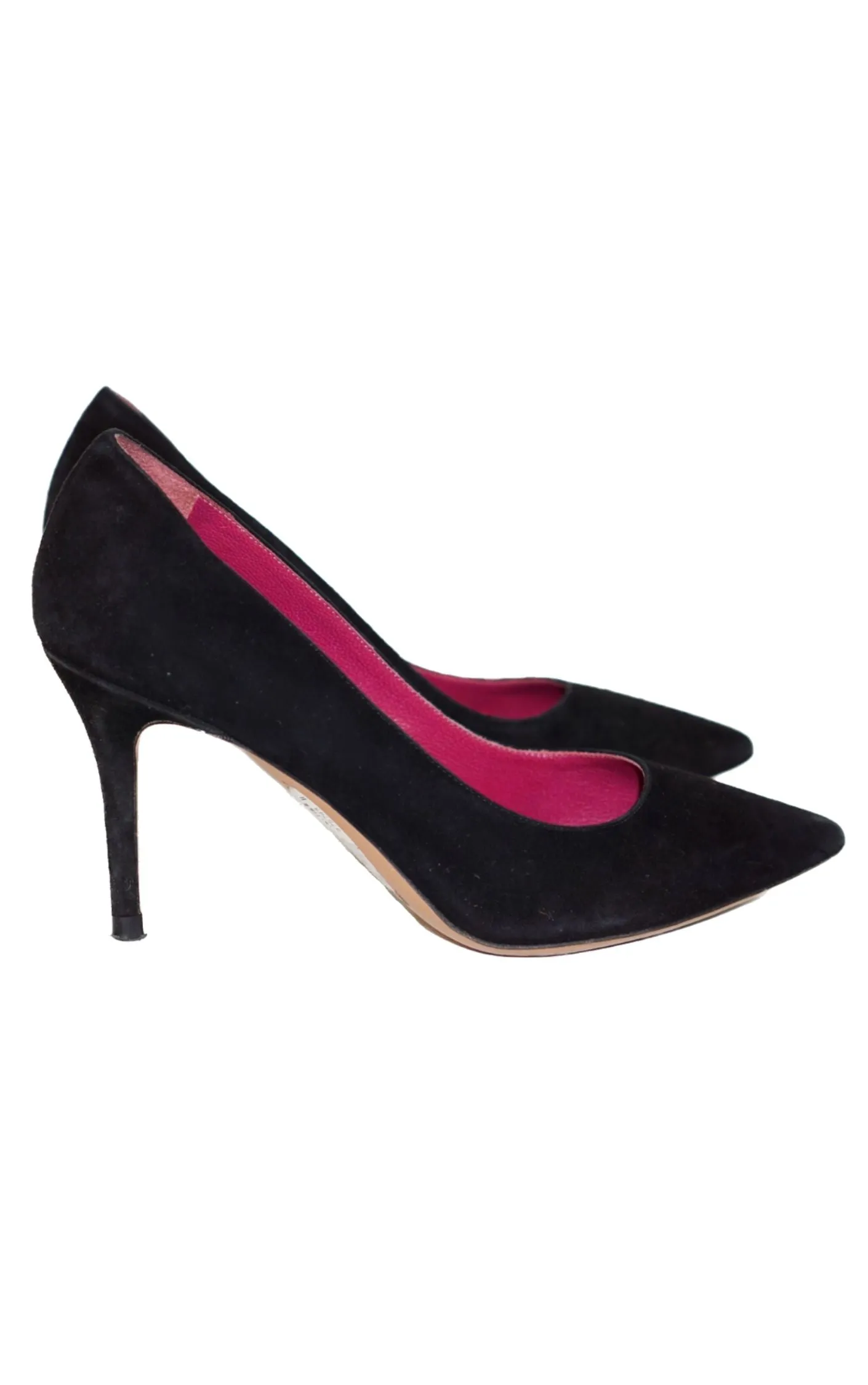 ACNE STUDIOS Black Suede Pointy Pumps