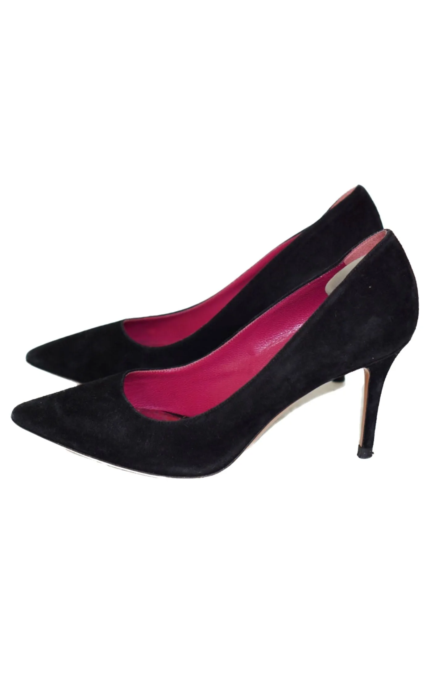 ACNE STUDIOS Black Suede Pointy Pumps