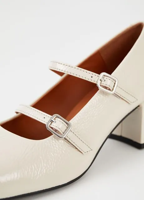 ADISON Cream Patent Mary Jane Pumps