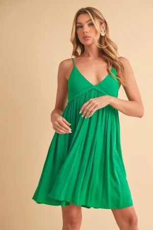 Aemi   Co Ruched Plunge Mini Cami Dress