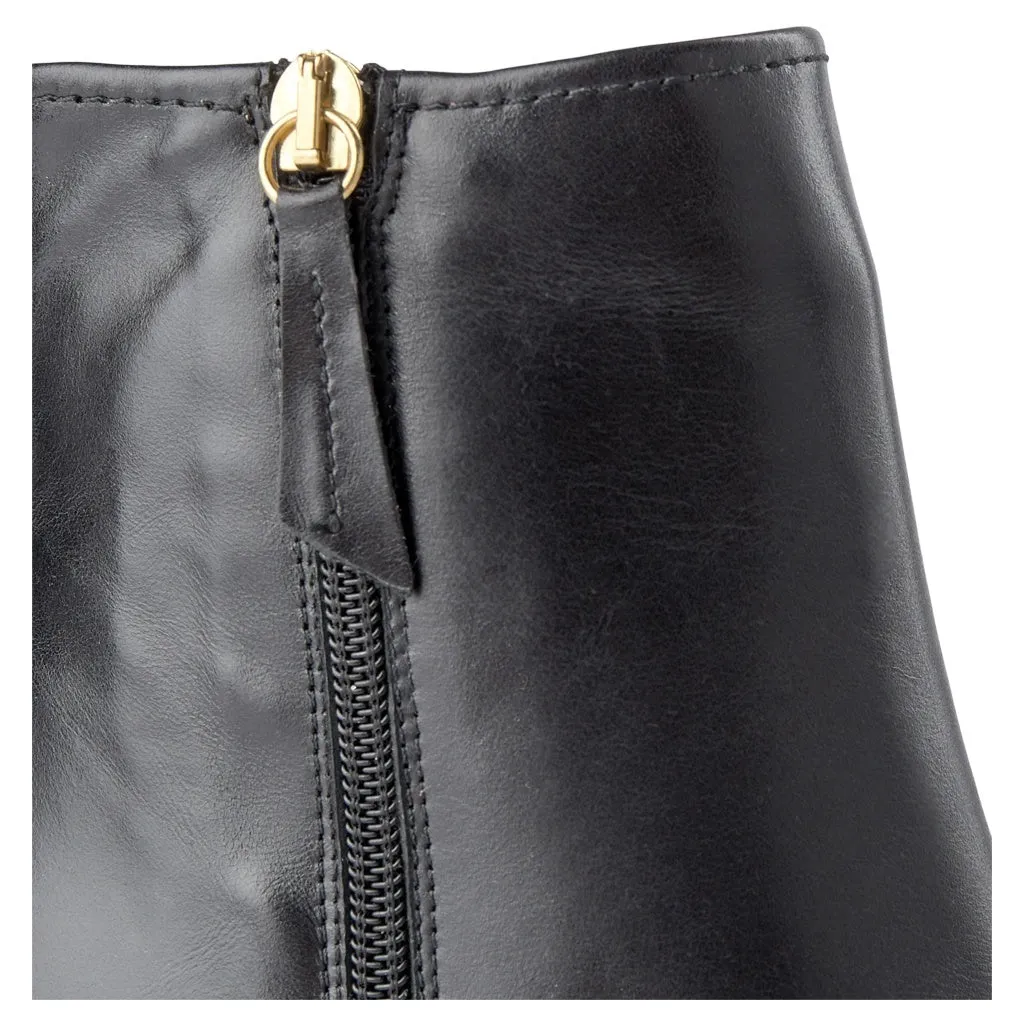 Agata leather ankle boot - BLACK