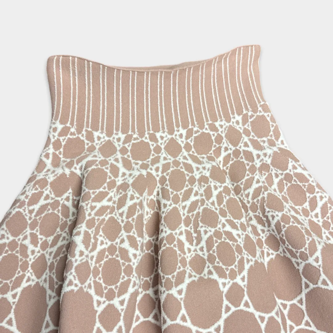 Alaia Beige and White Skirt