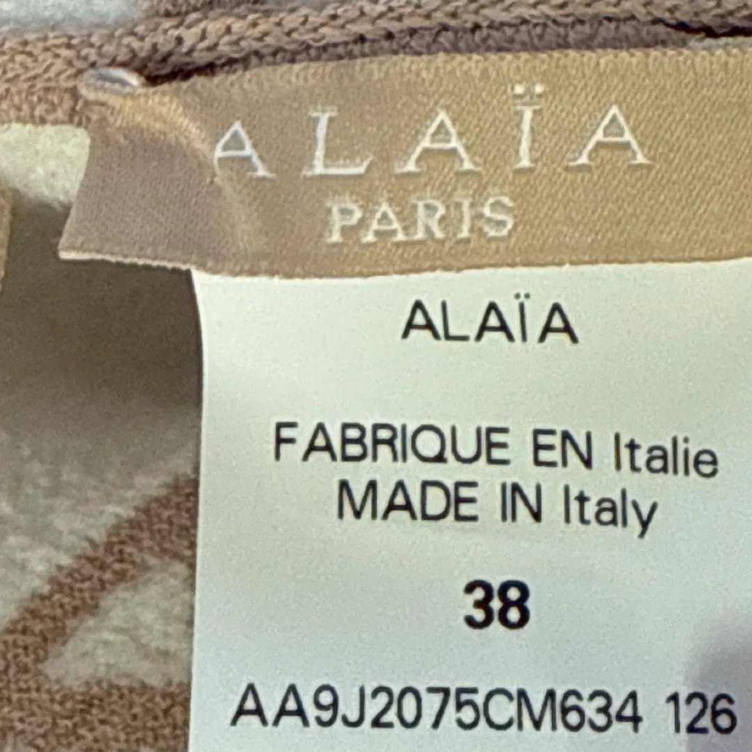 Alaia Beige and White Skirt