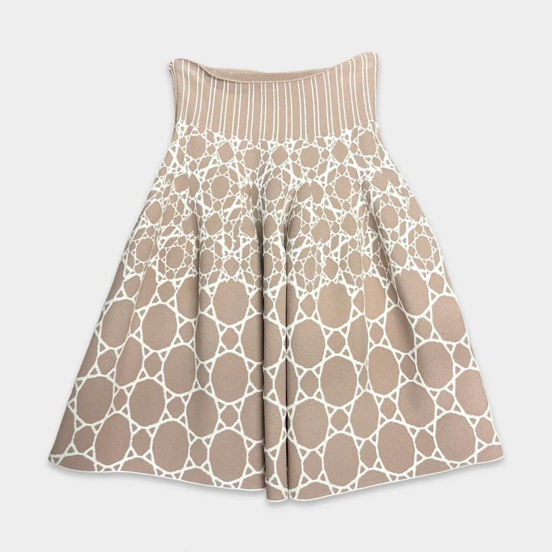 Alaia Beige and White Skirt