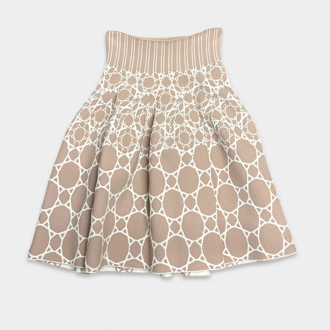 Alaia Beige and White Skirt