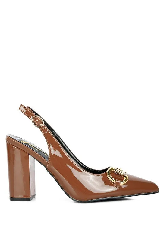 All Nighter Slingback High Heel Patent Pumps
