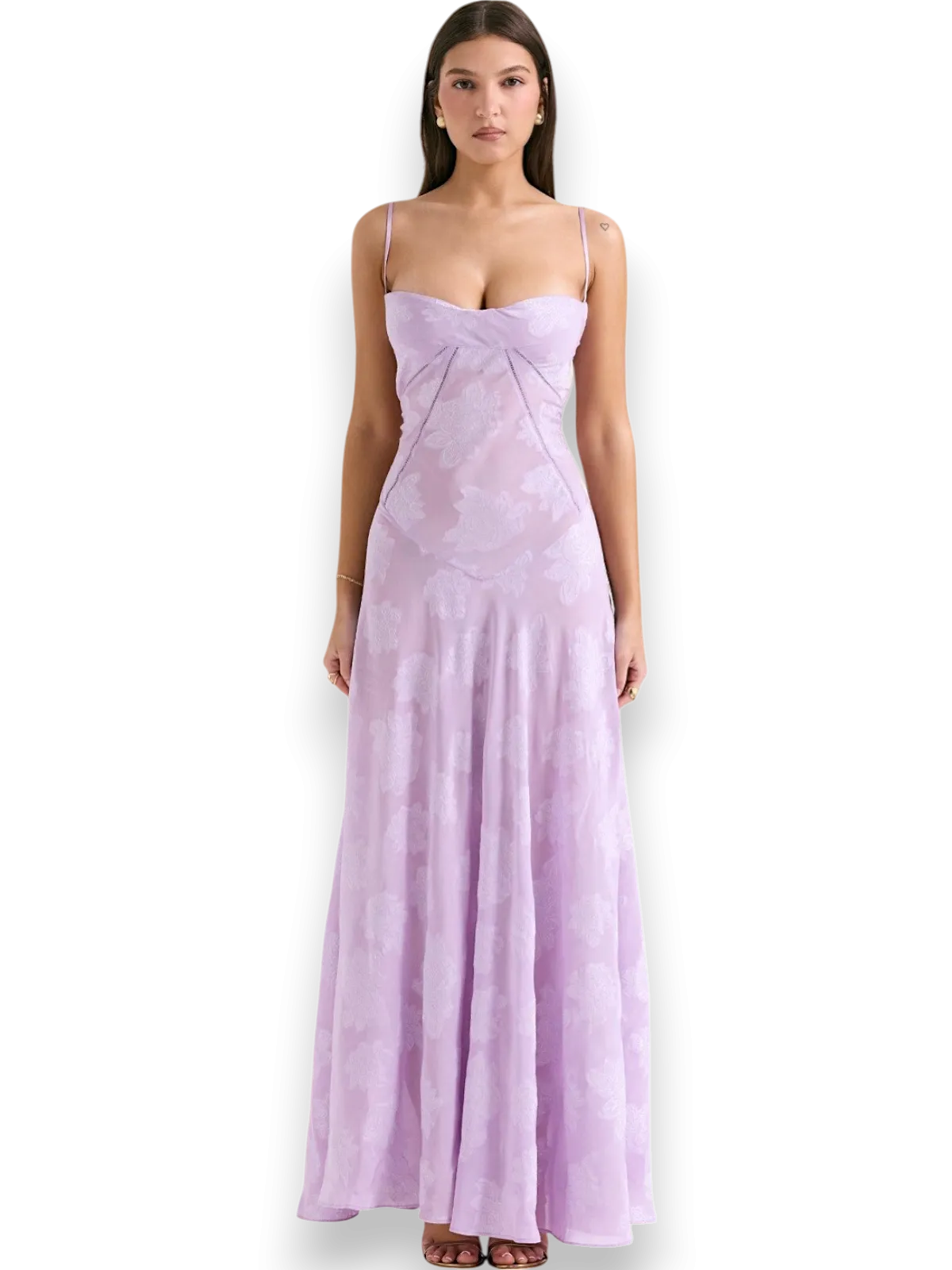 Amara Blossom Green Floral Vintage Gown