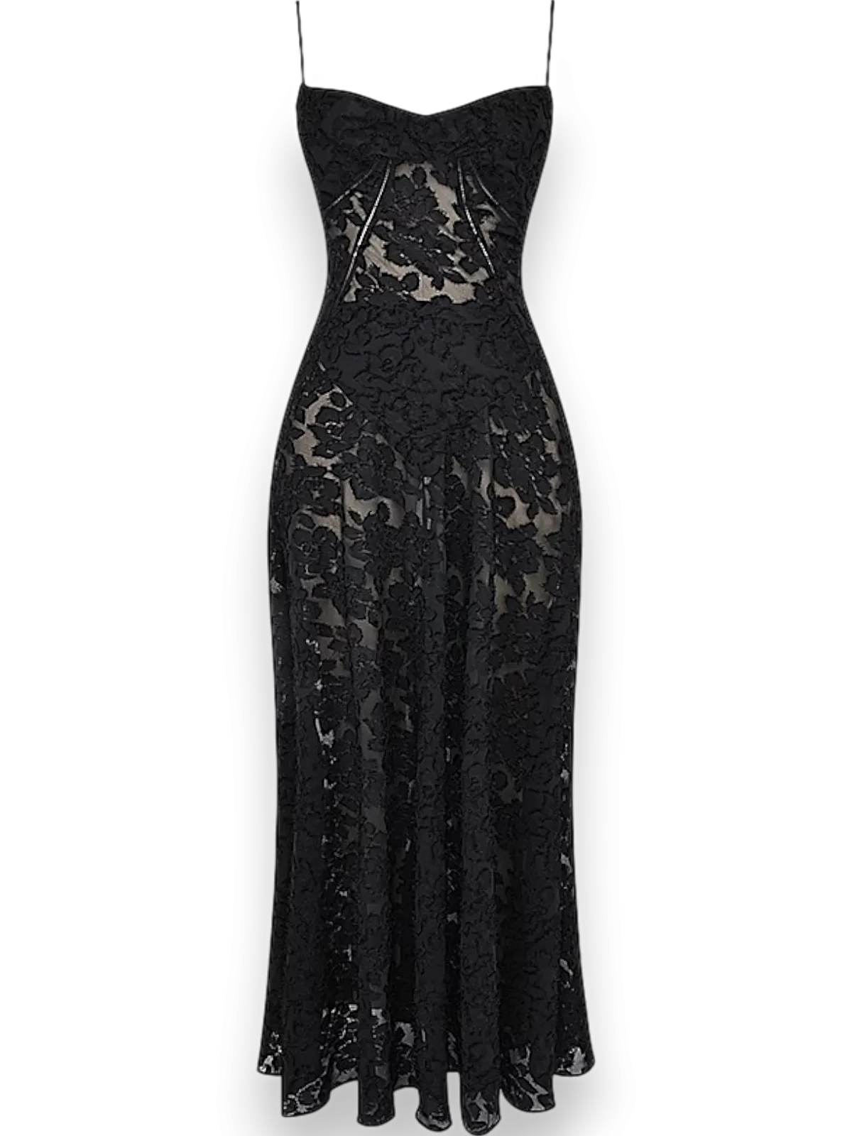 Amara Blossom Green Floral Vintage Gown