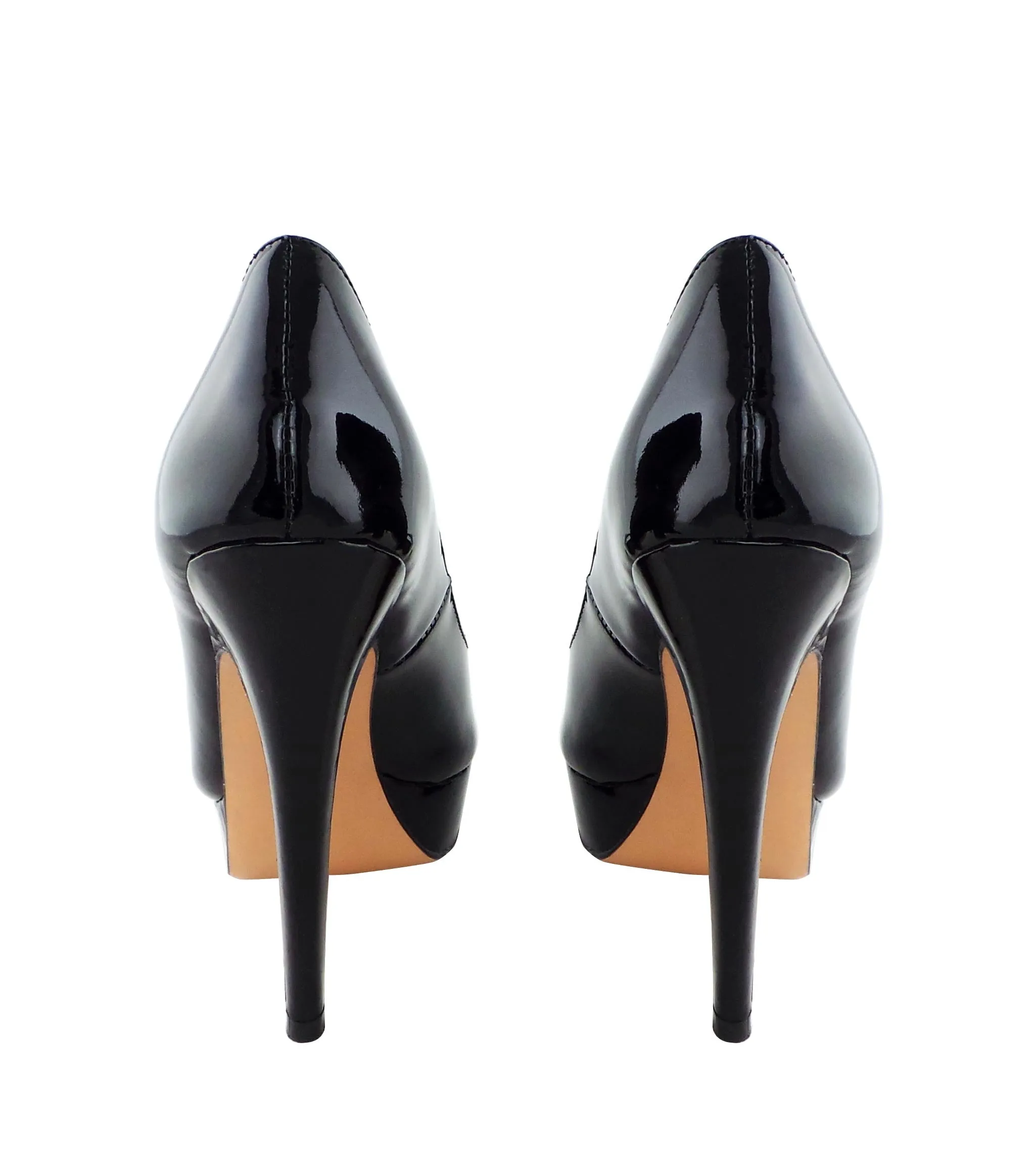 Anaheim Patent Leather Peep Toe Pumps
