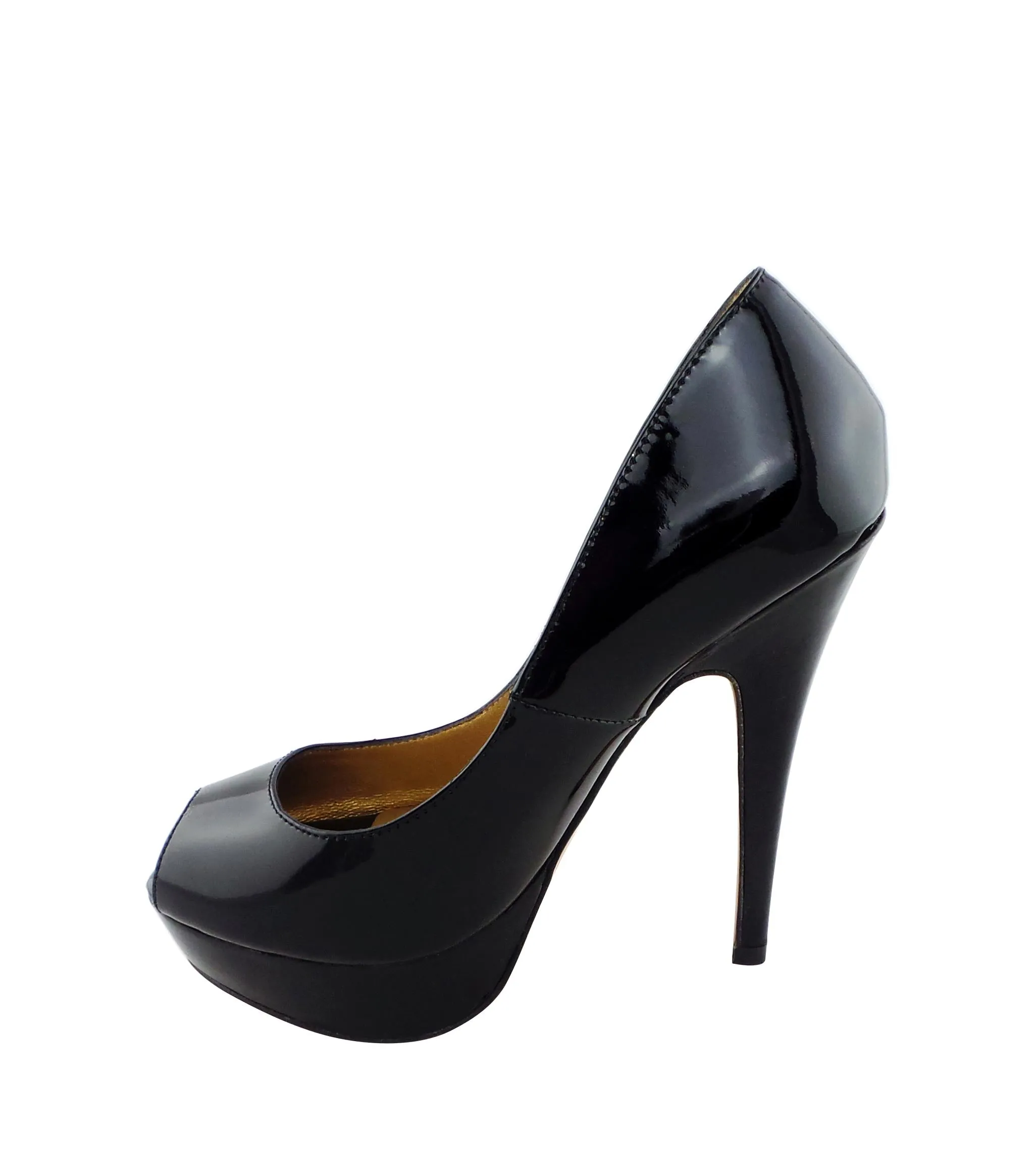 Anaheim Patent Leather Peep Toe Pumps