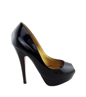 Anaheim Patent Leather Peep Toe Pumps
