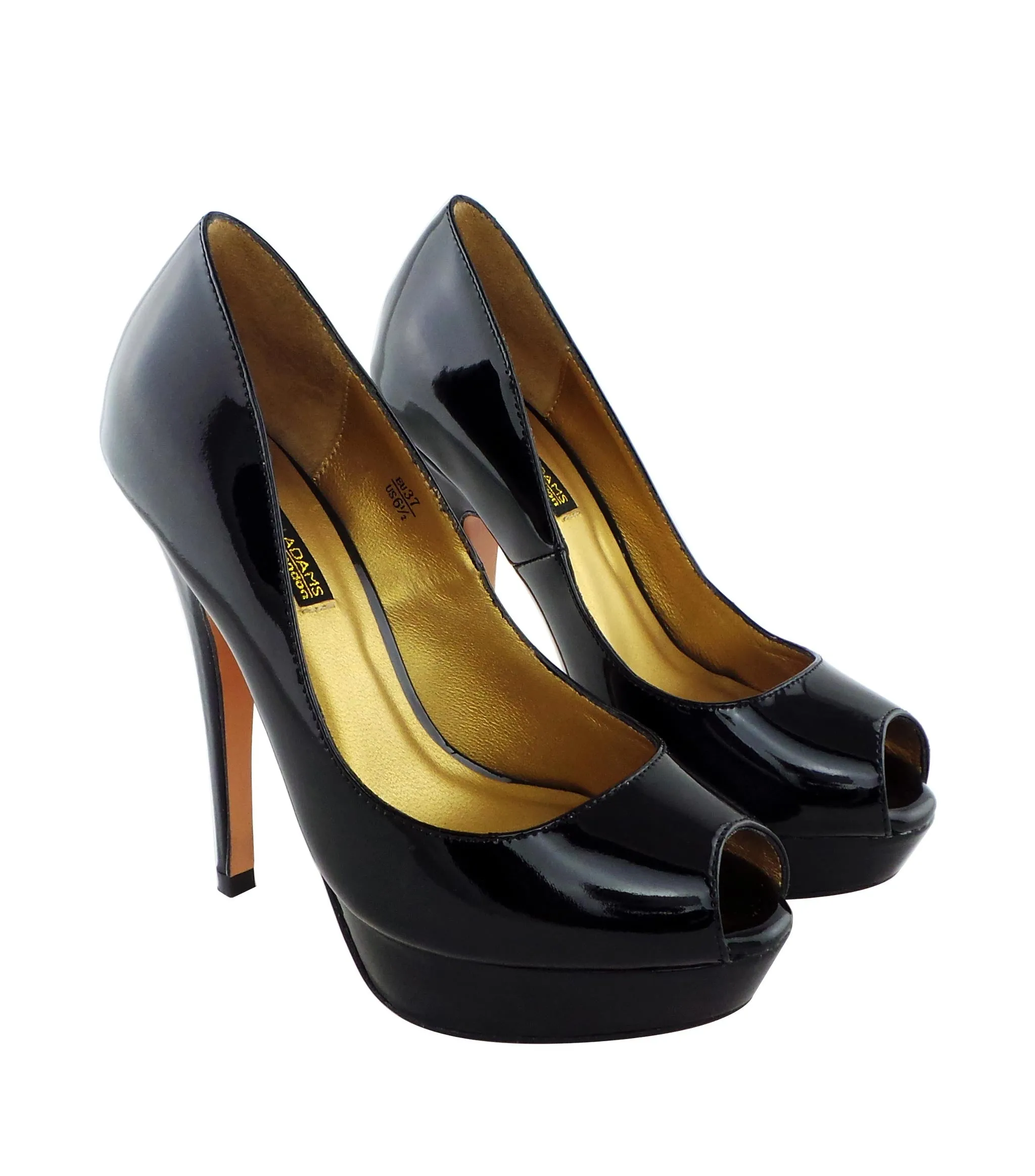 Anaheim Patent Leather Peep Toe Pumps