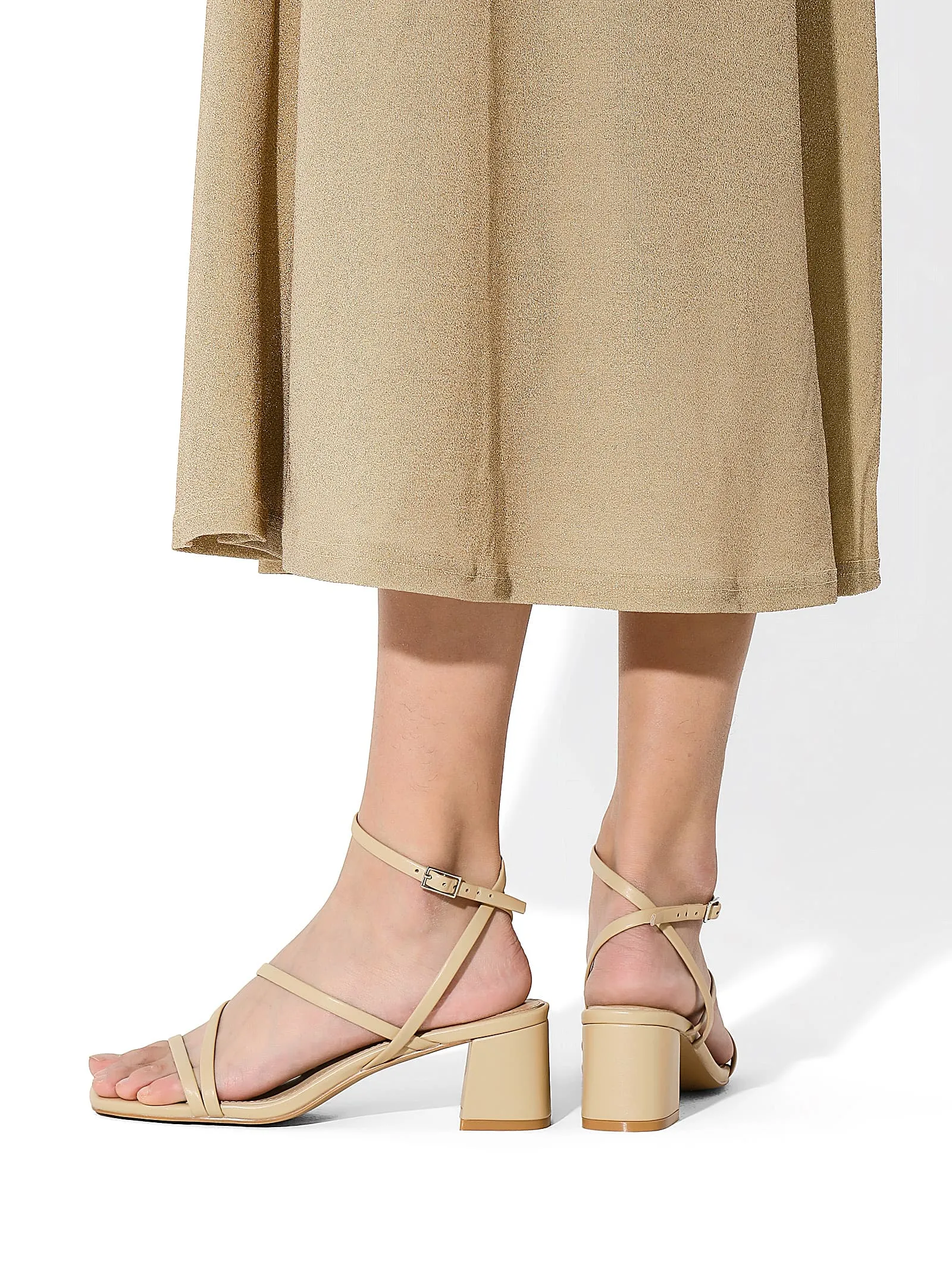 Ankle Strap Low Heel Sandals