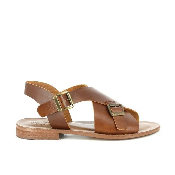 Antichi Romani 2039 Cuoio Tan Slingback Sandals