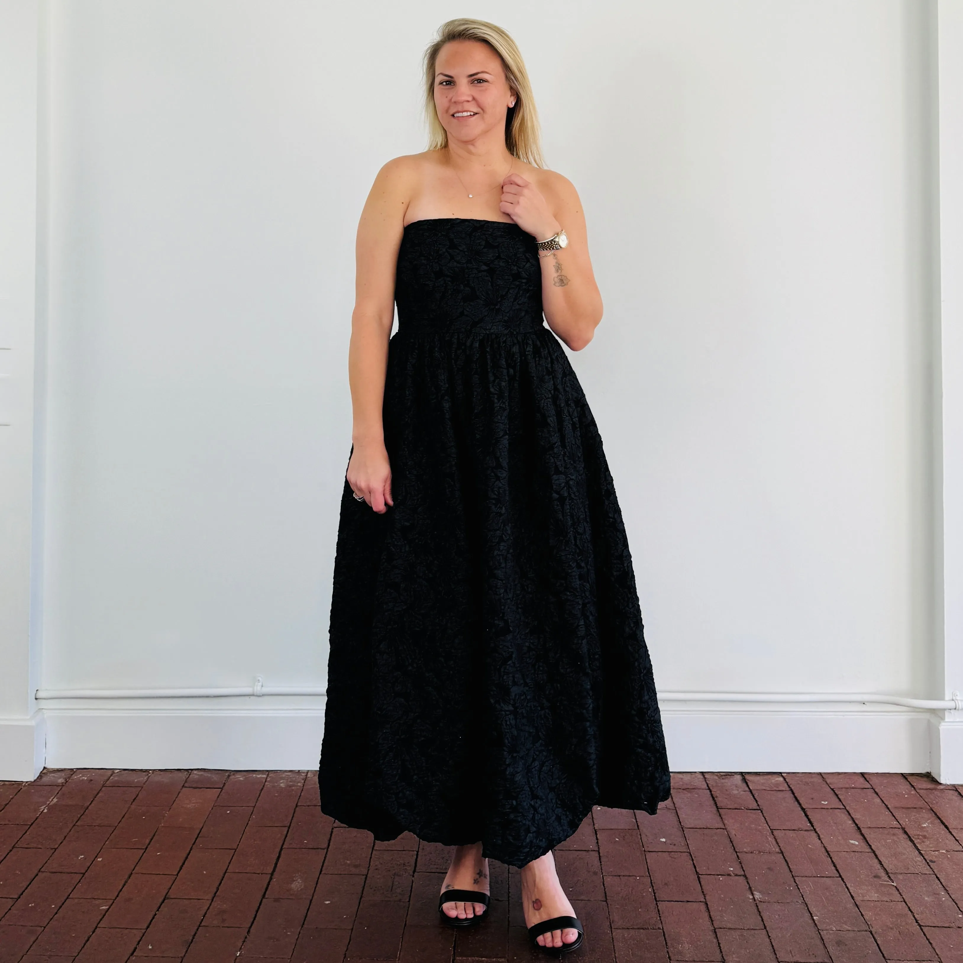 Arielle Jacquard Belle Strapless Maxi Dress