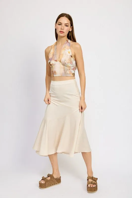 Asymmetrical Midi Skirt