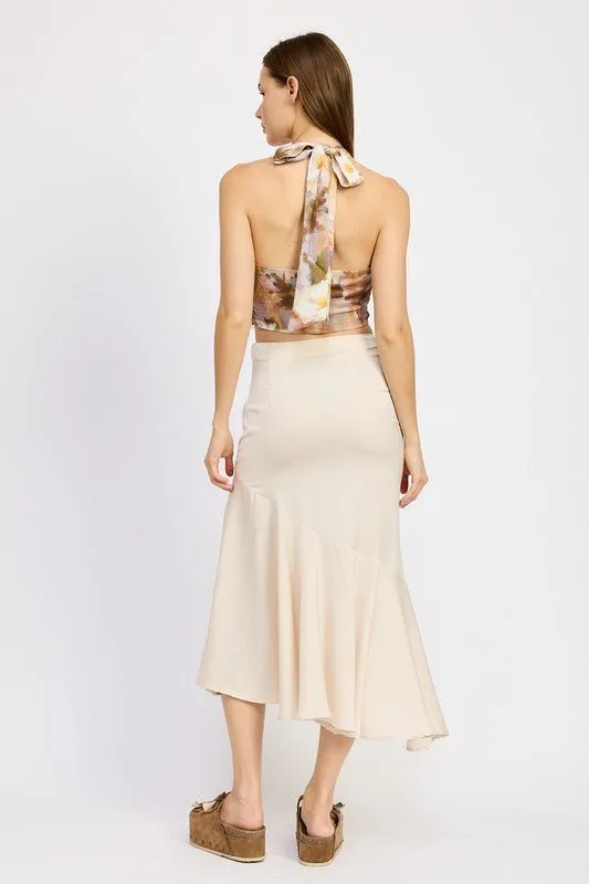 Asymmetrical Midi Skirt