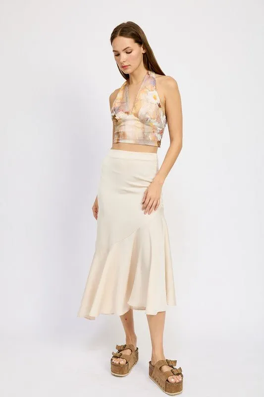 Asymmetrical Midi Skirt