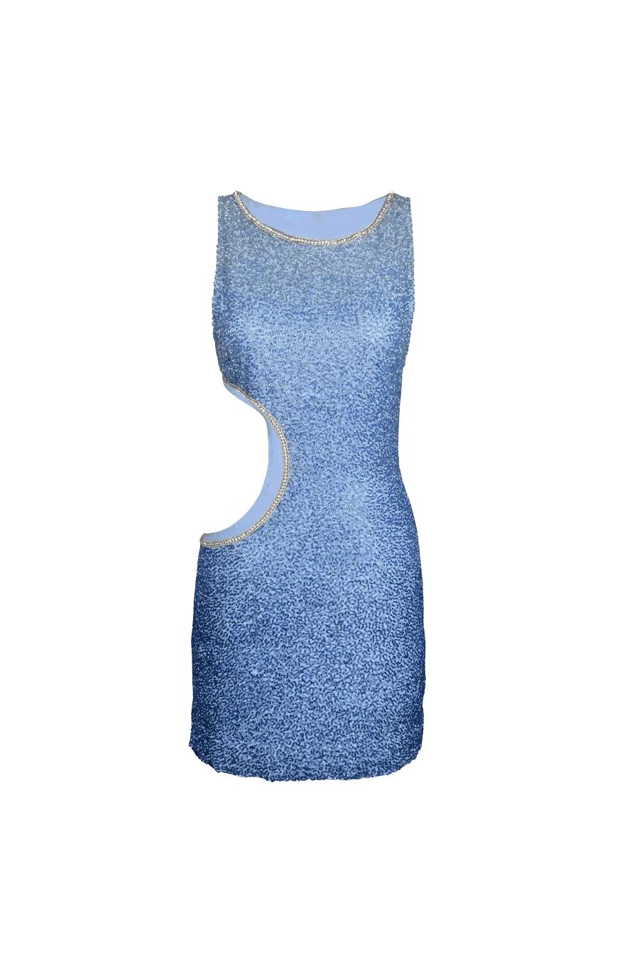 Athena Navy Cut-Out Beaded Mini Dress – Daphne x Oceanus