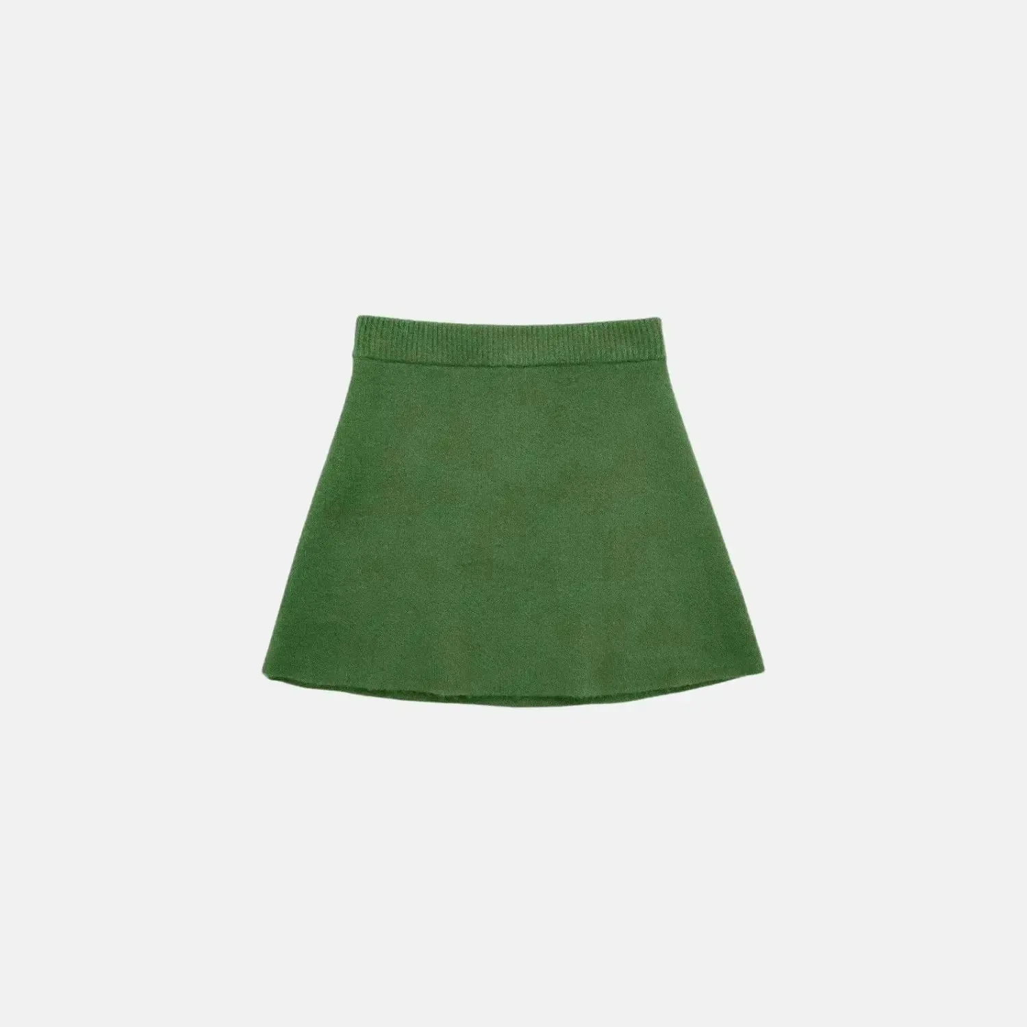 Atterraggio Set – Green – Sleek mini skirt