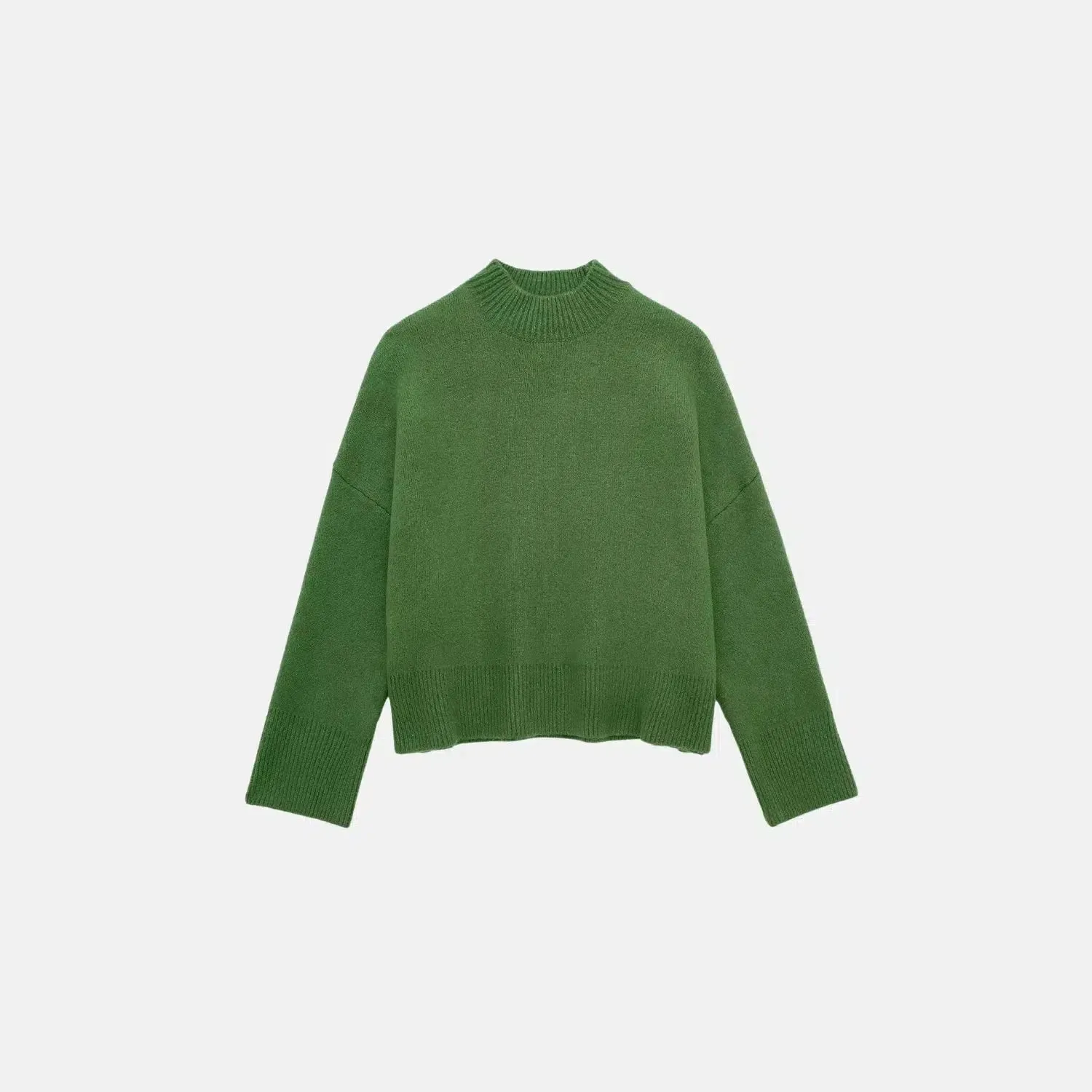 Atterraggio Set – Green – Sleek mini skirt