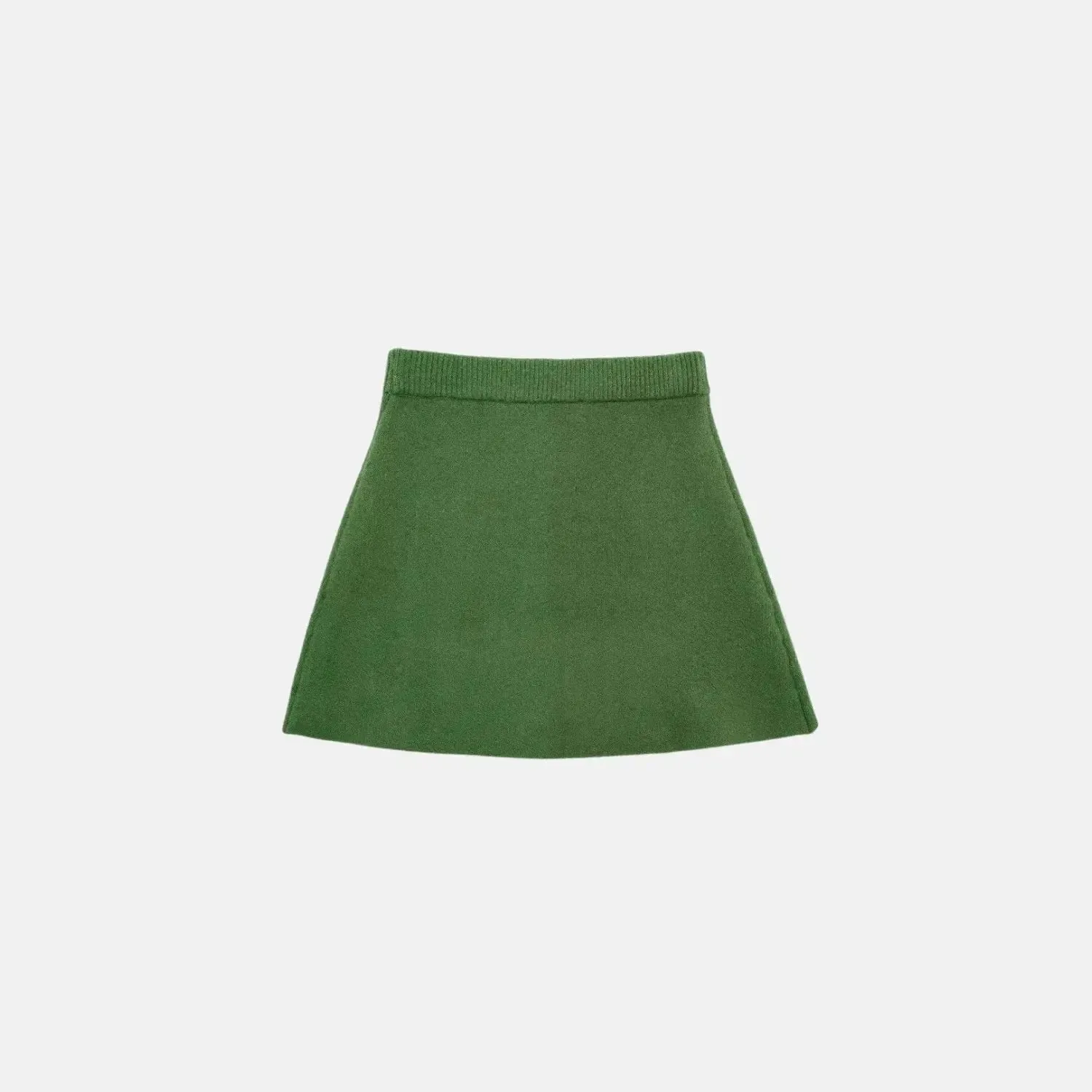 Atterraggio Set – Green – Sleek mini skirt