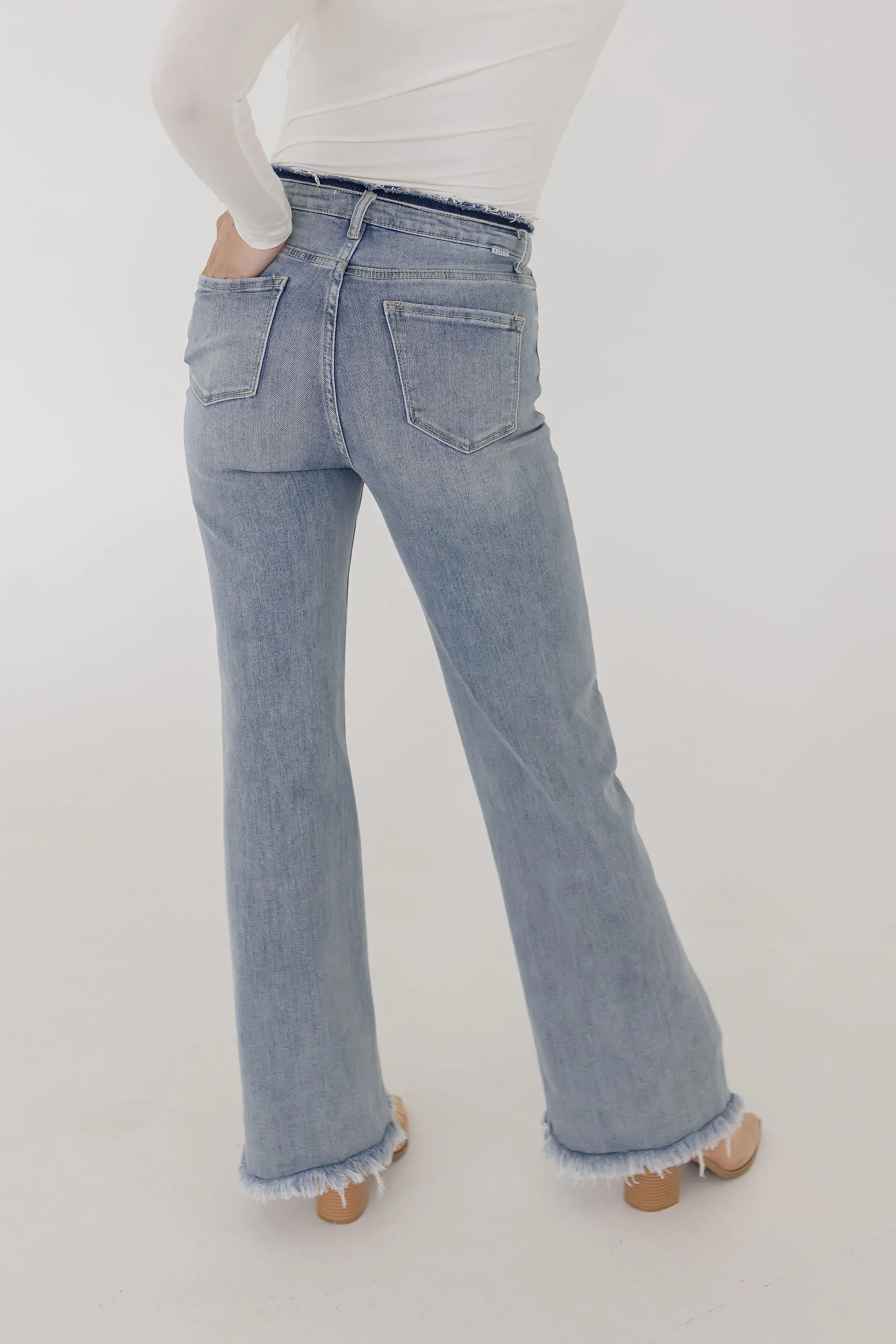 Ava High Rise Wide Leg Jeans Light Wash