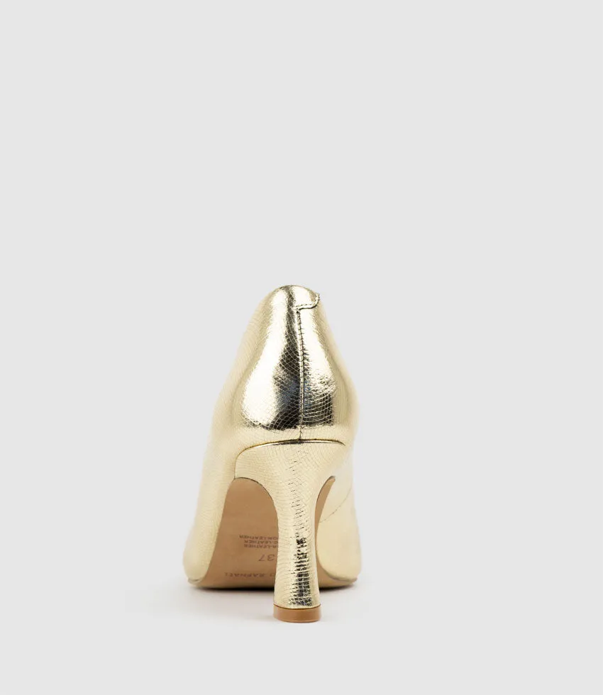 AVARI75 Chiselled Pump in Gold Mosaic