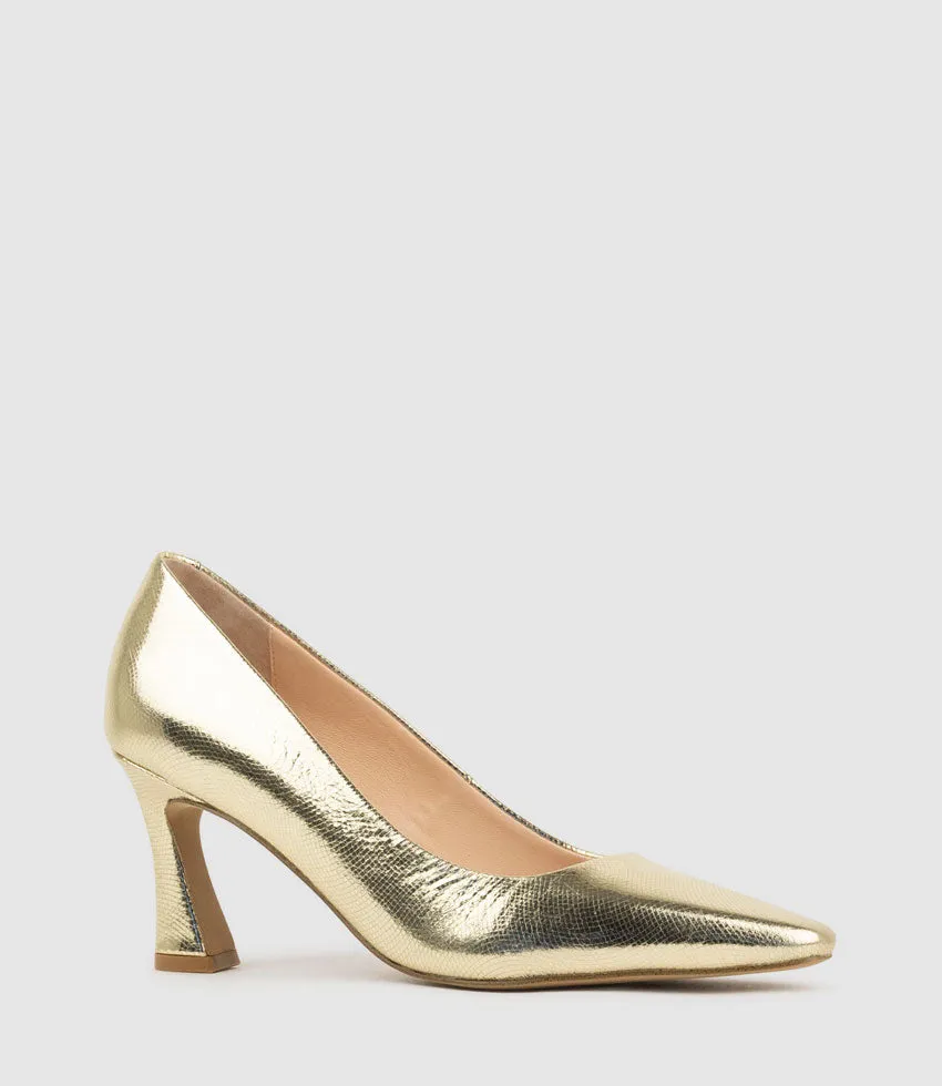 AVARI75 Chiselled Pump in Gold Mosaic