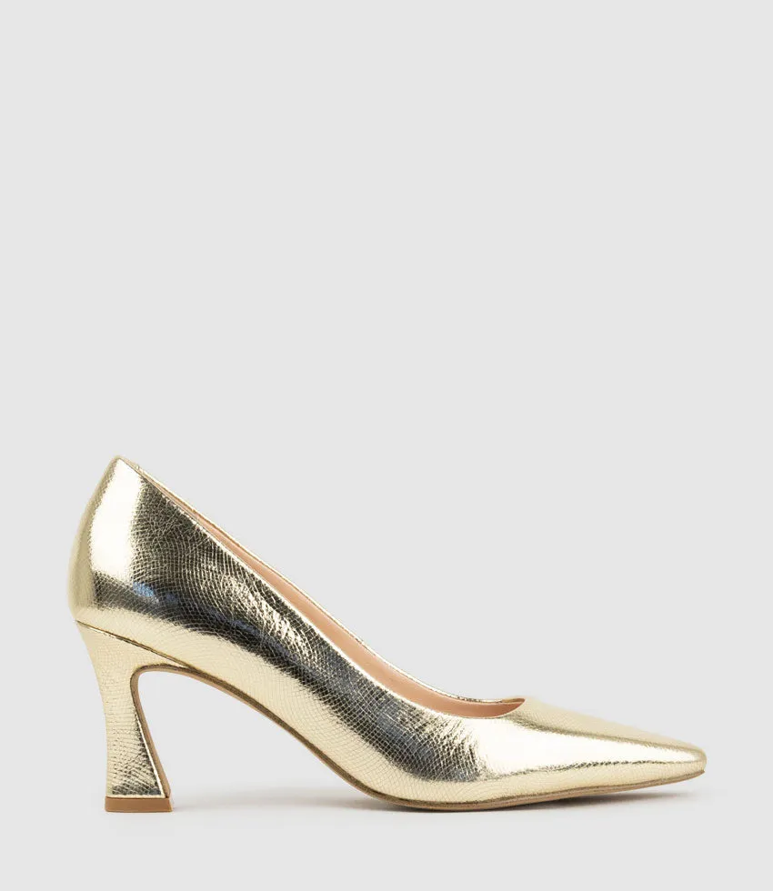 AVARI75 Chiselled Pump in Gold Mosaic