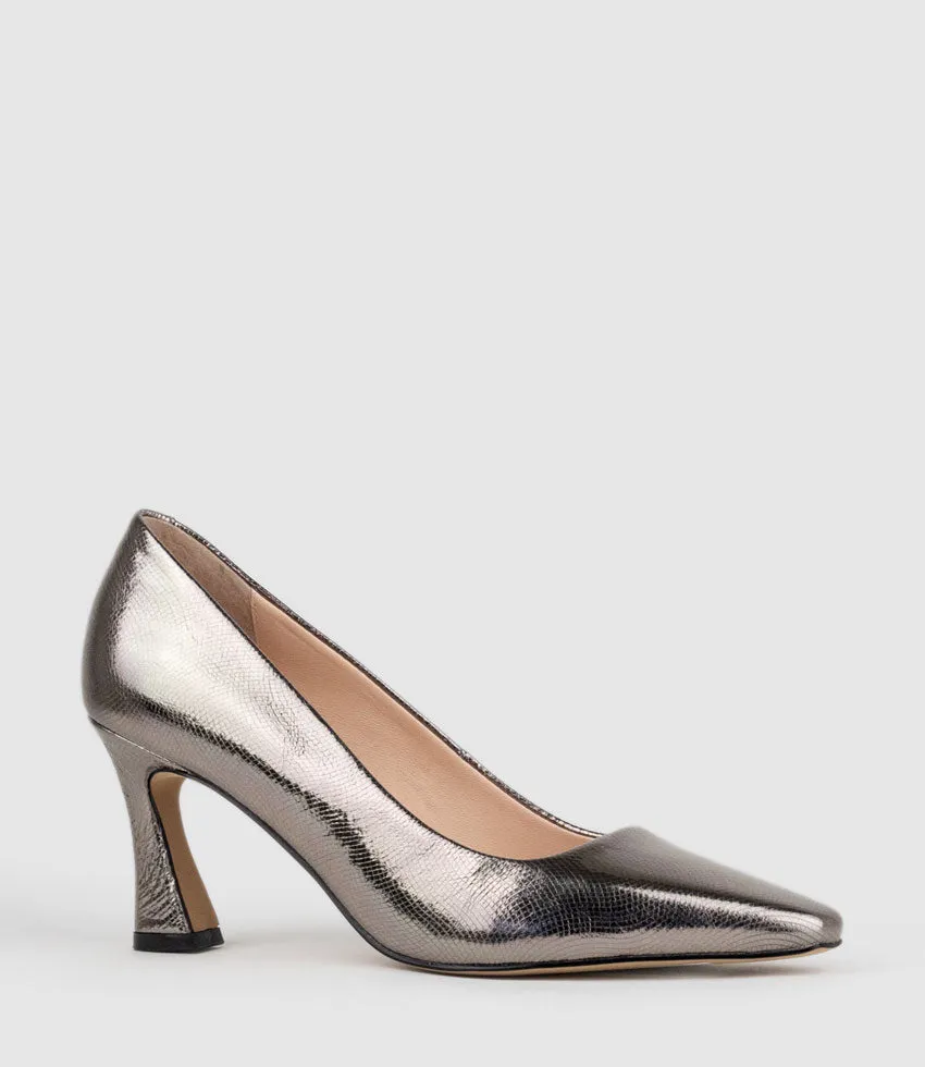 AVARI75 Chiselled Pump in Pewter Mosaic