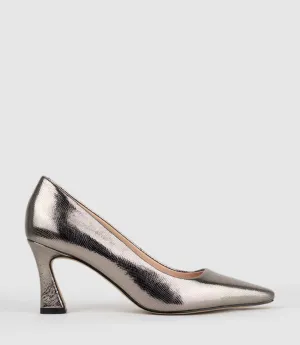 AVARI75 Chiselled Pump in Pewter Mosaic
