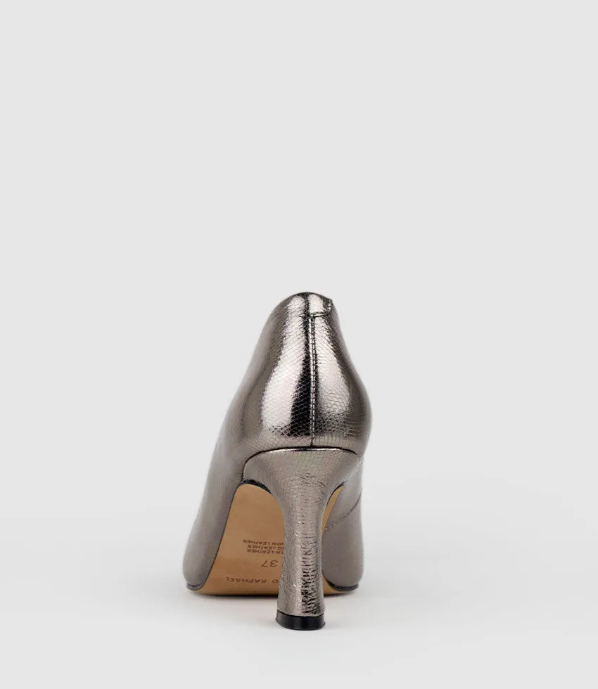 AVARI75 Chiselled Pump in Pewter Mosaic