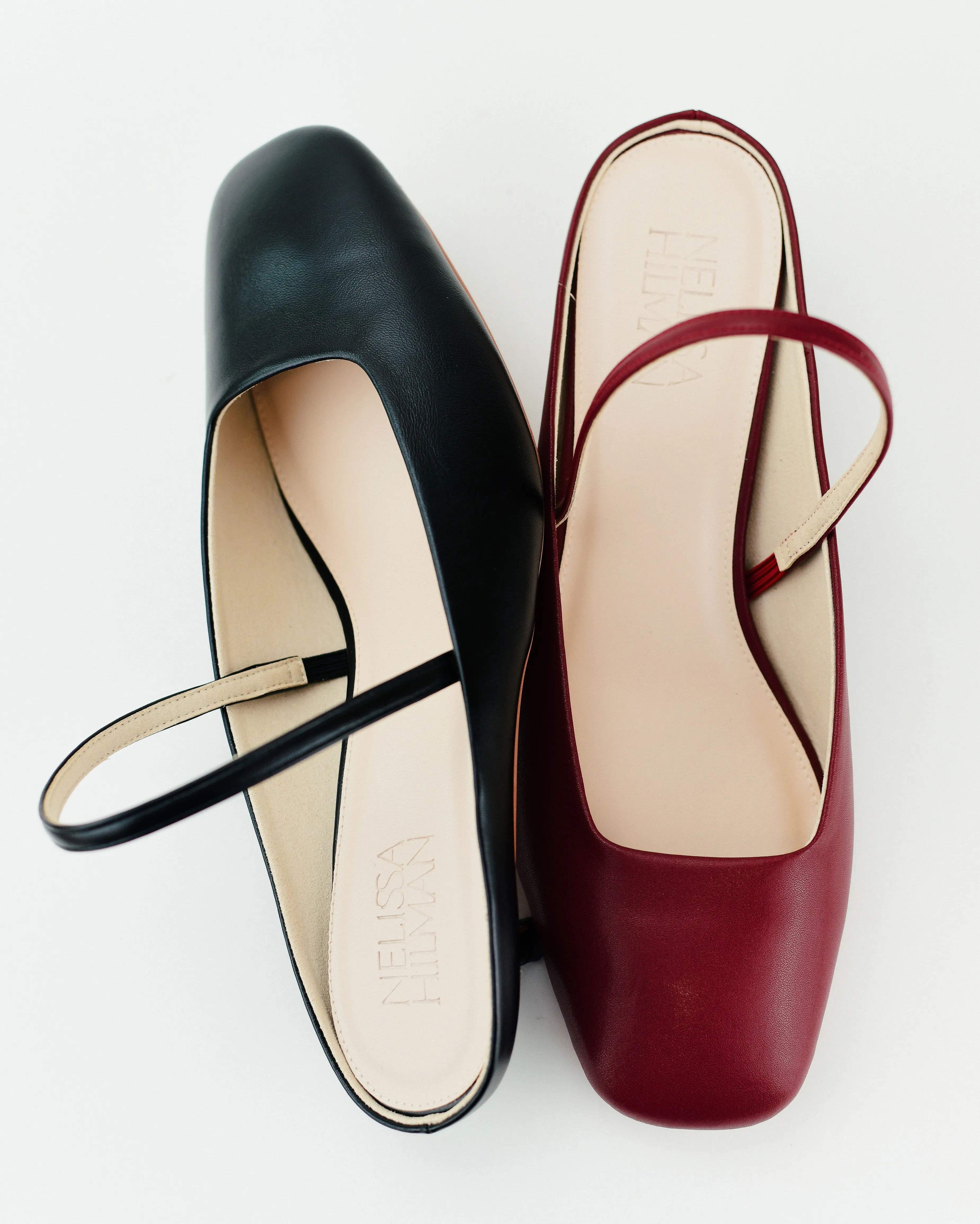 Azura Slingback Kitten Heel Mules (Maroon)
