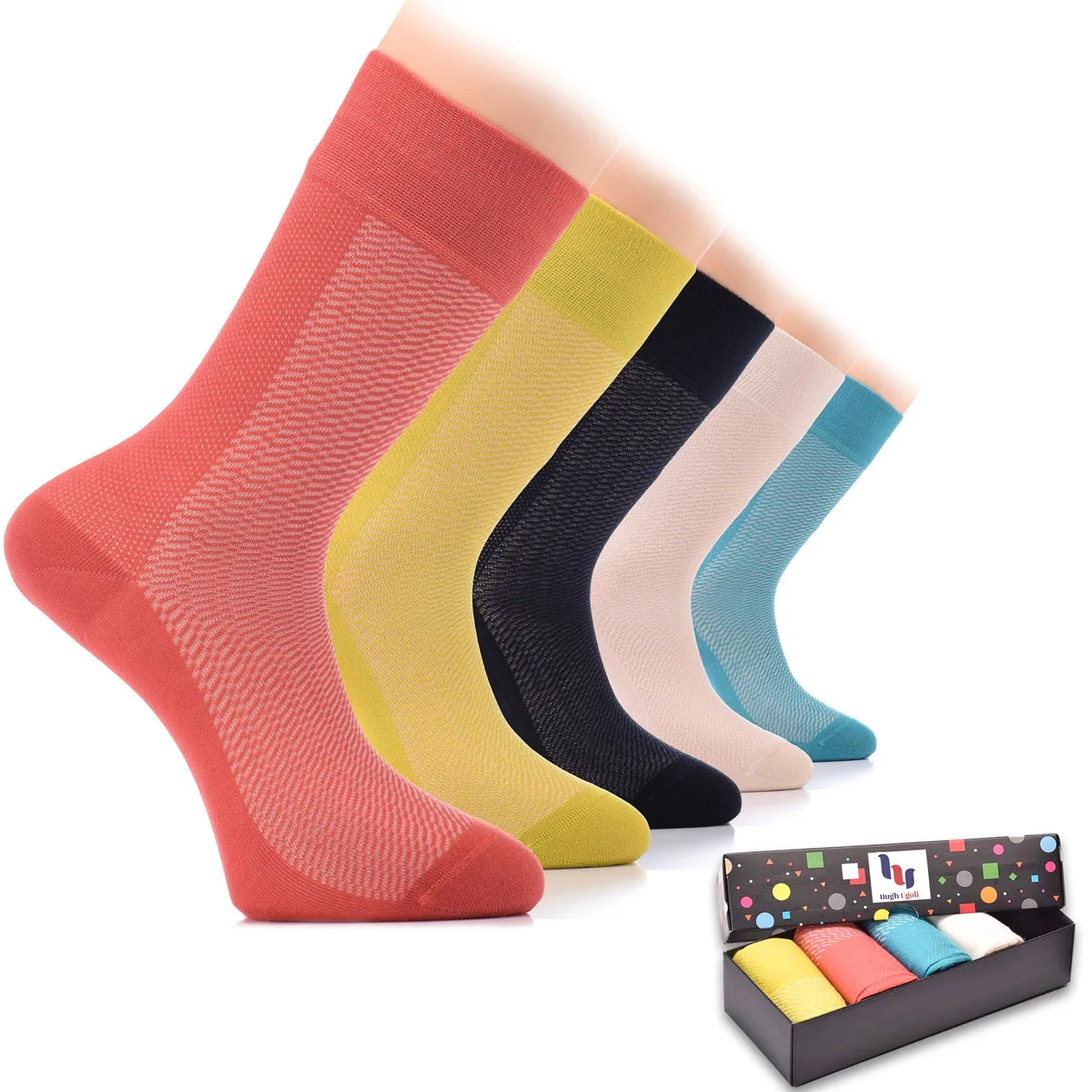 Bamboo Dress Funky Socks for Men's, 6 Pairs