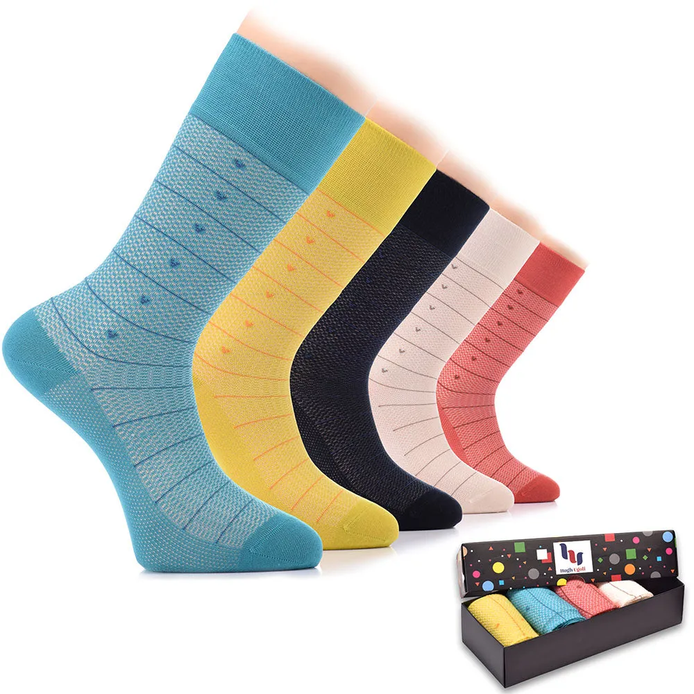 Bamboo Dress Funky Socks for Men's, 6 Pairs