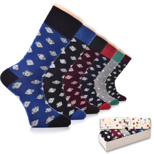 Bamboo Dress Funky Socks for Men's, 6 Pairs
