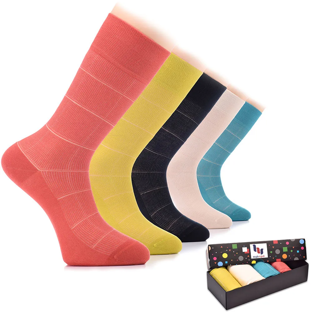 Bamboo Dress Funky Socks for Men's, 6 Pairs