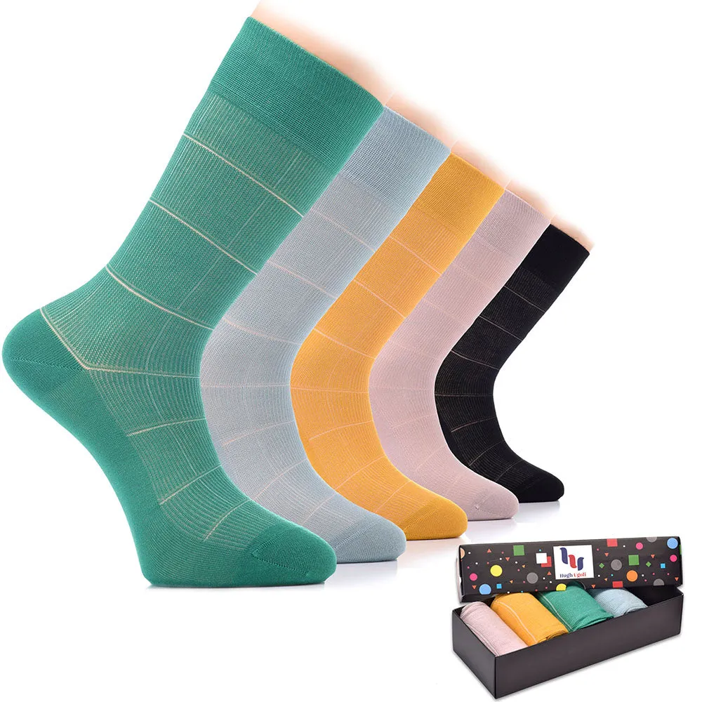 Bamboo Dress Funky Socks for Men's, 6 Pairs