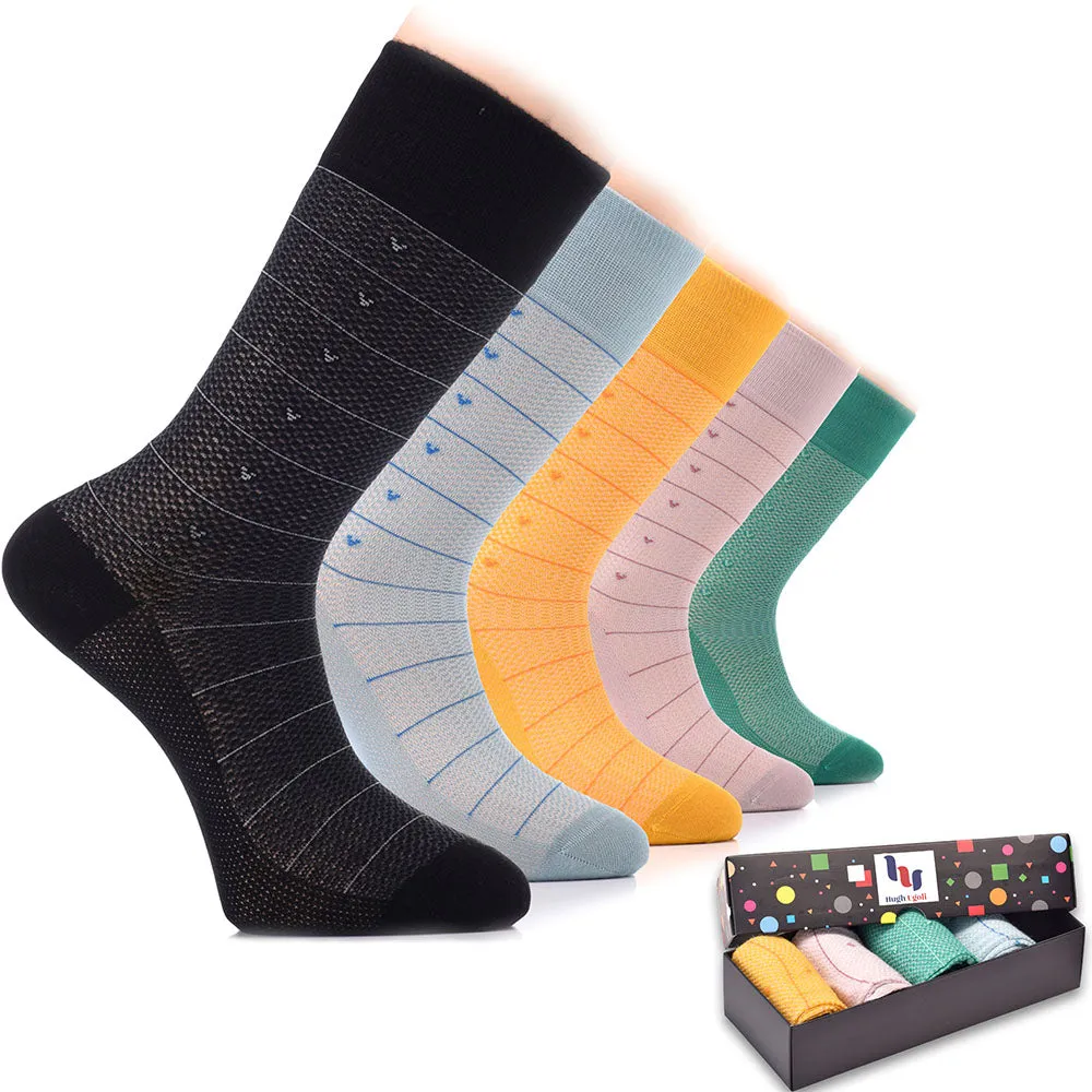 Bamboo Dress Funky Socks for Men's, 6 Pairs
