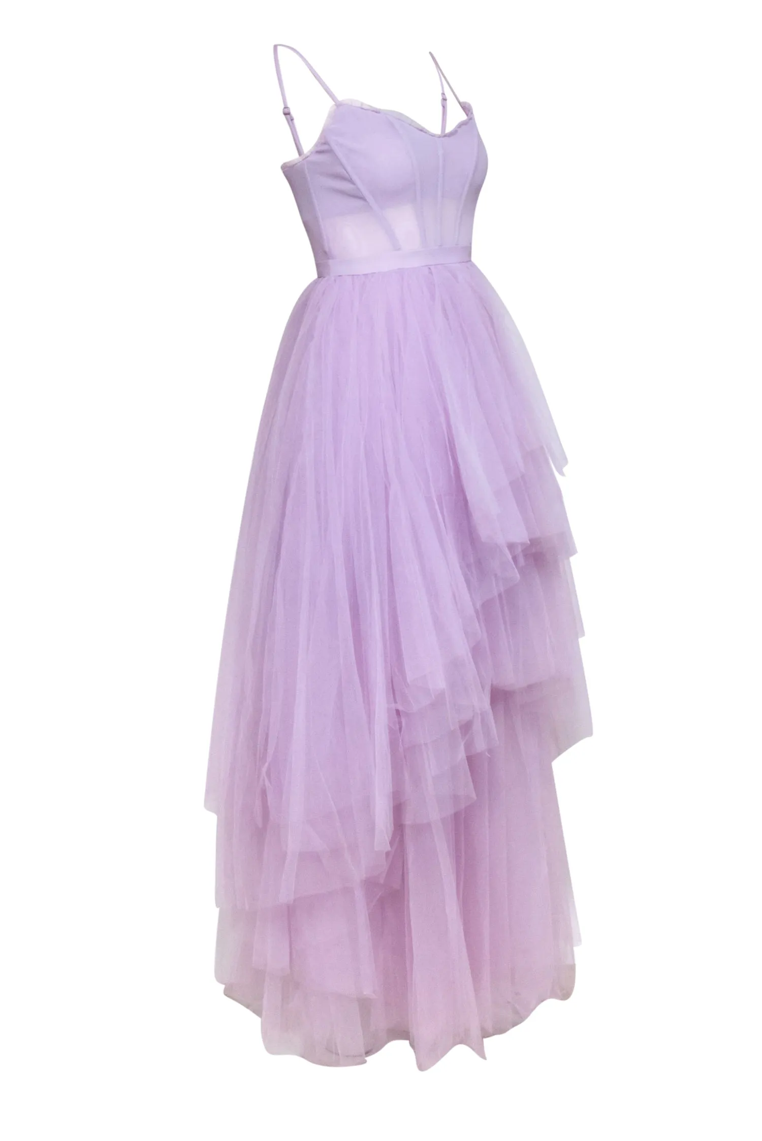 BCBG Max Azria - Lavender Tulle Sleeveless Formal Dress Sz 4