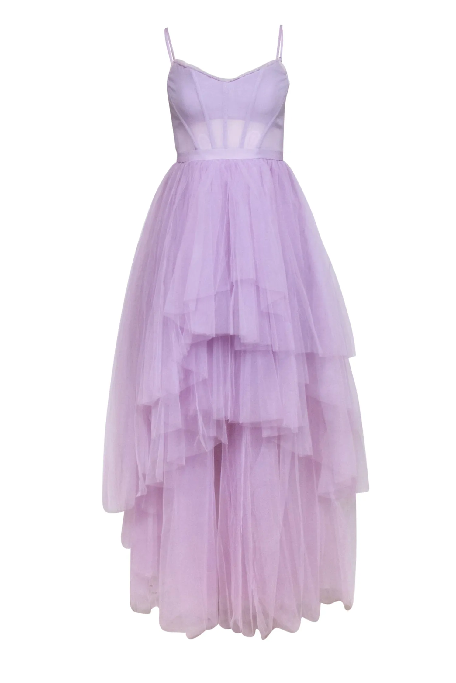 BCBG Max Azria - Lavender Tulle Sleeveless Formal Dress Sz 4
