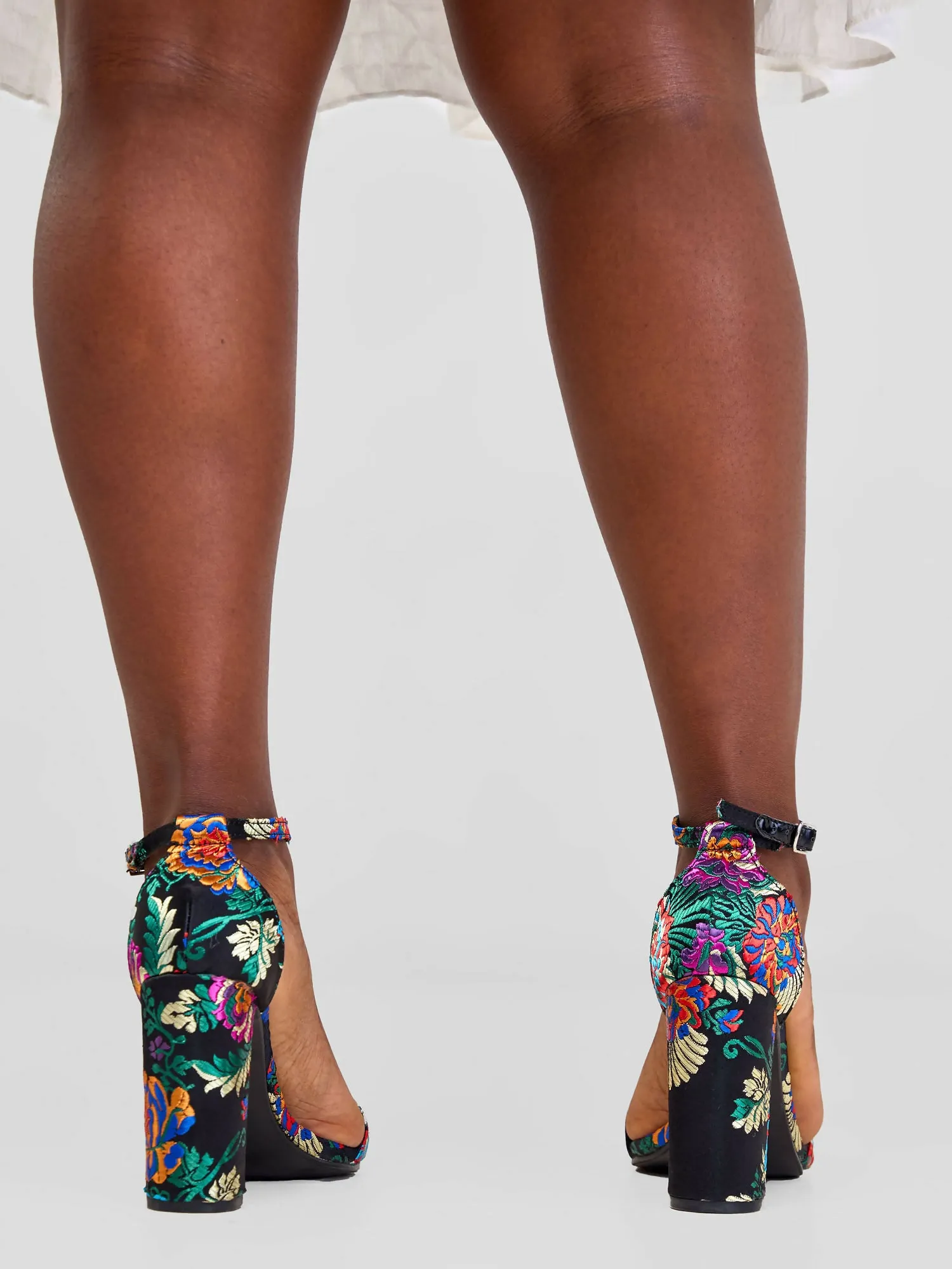 Be Unique Colour Love Chunky Heel - Black Multi-colored
