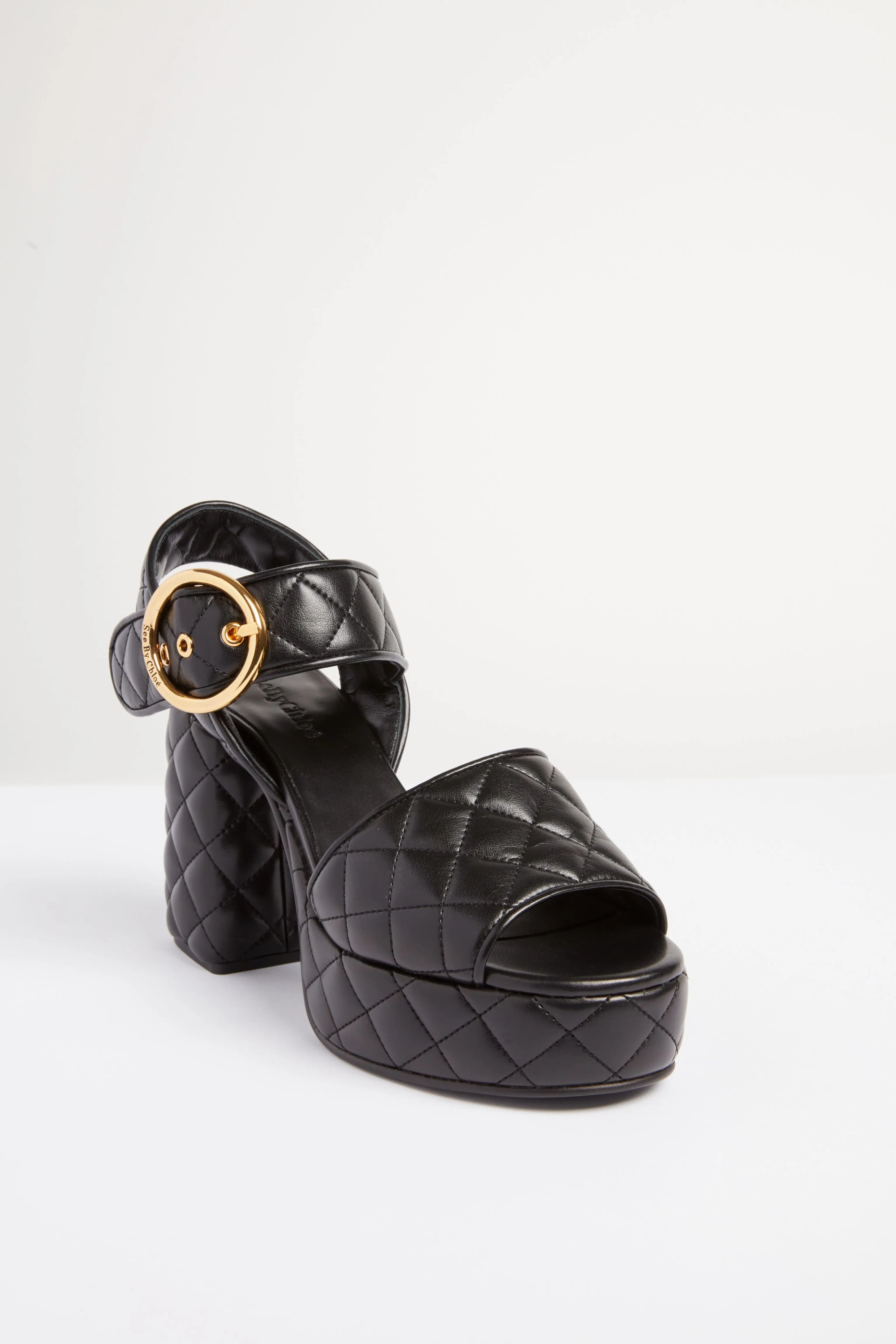 Black Jodie Quilted Heels