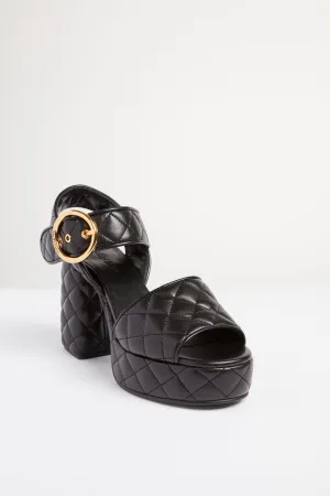 Black Jodie Quilted Heels