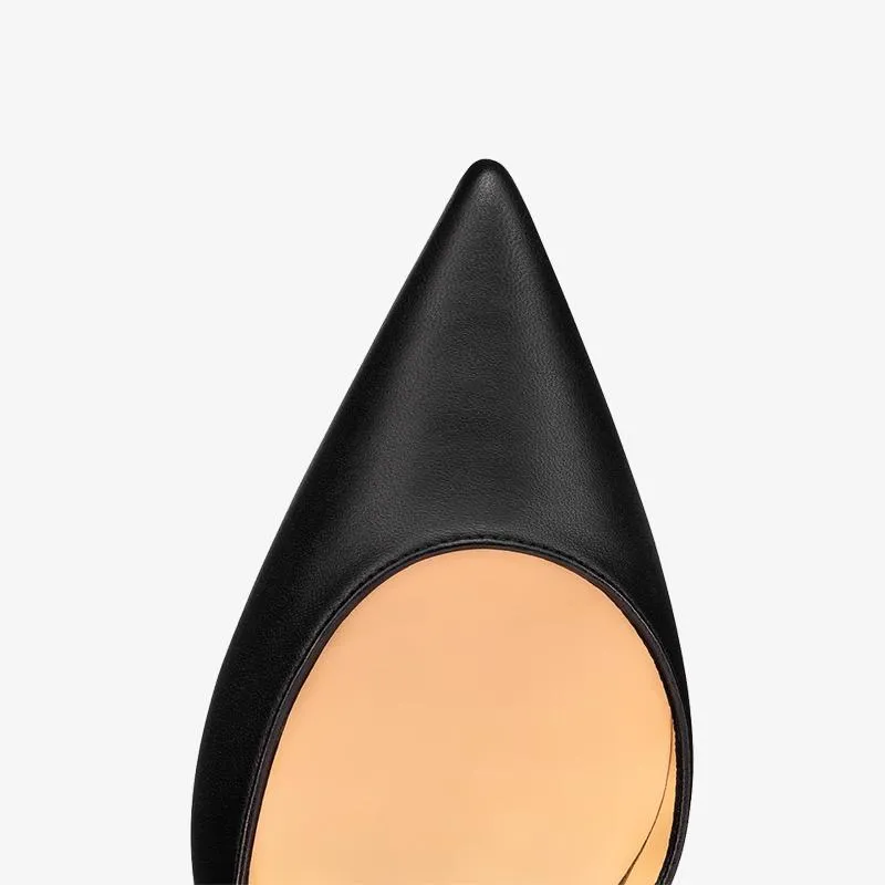 Black Shiny Calf Leather Pump