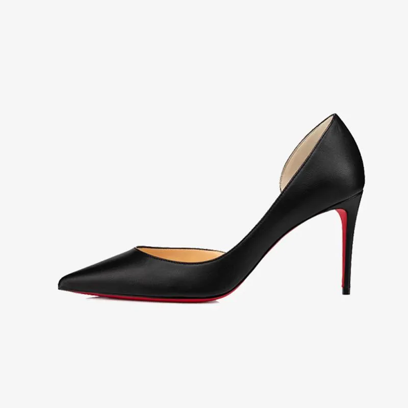 Black Shiny Calf Leather Pump