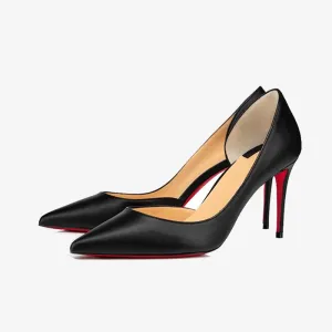 Black Shiny Calf Leather Pump